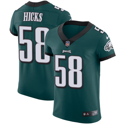 Nike Eagles #58 Jordan Hicks Midnight Green Team Color Men's Stitched NFL Vapor Untouchable Elite Jersey